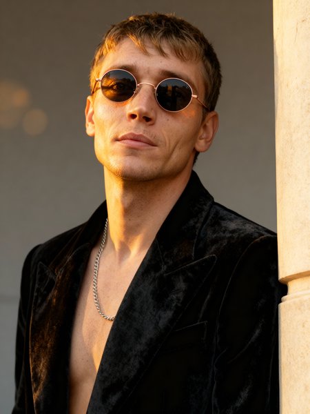 Male golden hour portrait