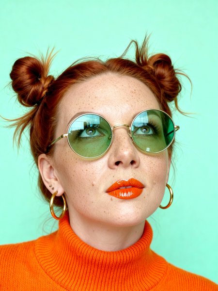 Fashion editorial with color play