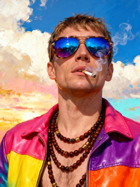 Artistic painterly portrait style