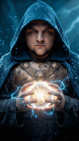 Arcane mage with lightning magic