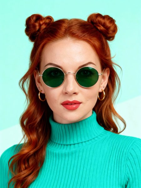 Red hair with gold profile lighting