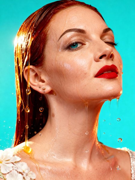 Glasses with turquoise turtleneck