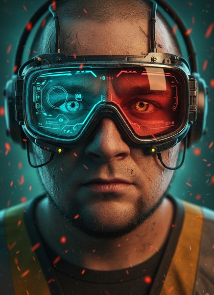 Black leather with split lighting